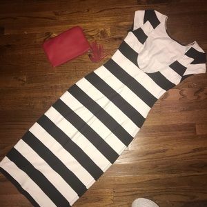 ZARA Pinstripe Poppin Long Midi